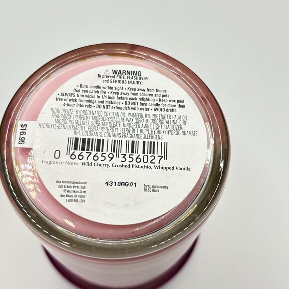 Bath & Body Works Sweet Heart Cherry Valentine’s Day Single Wick Candle 8 oz - Picture 6 of 10